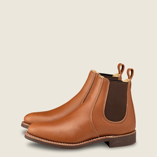 Heritage Støvler Dame - Red Wing 6-Inch Chelsea - Short Boundary Læder - Brune - SKXCER-806